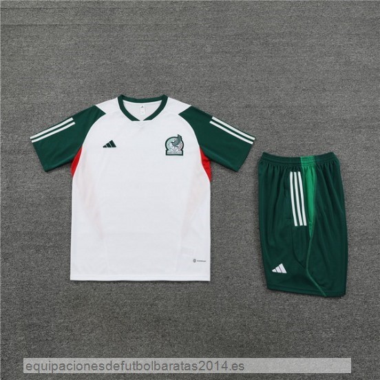 Nuevo Entrenamiento Conjunto Completo Niños Mexico 2023 Blanco I Verde Baratas